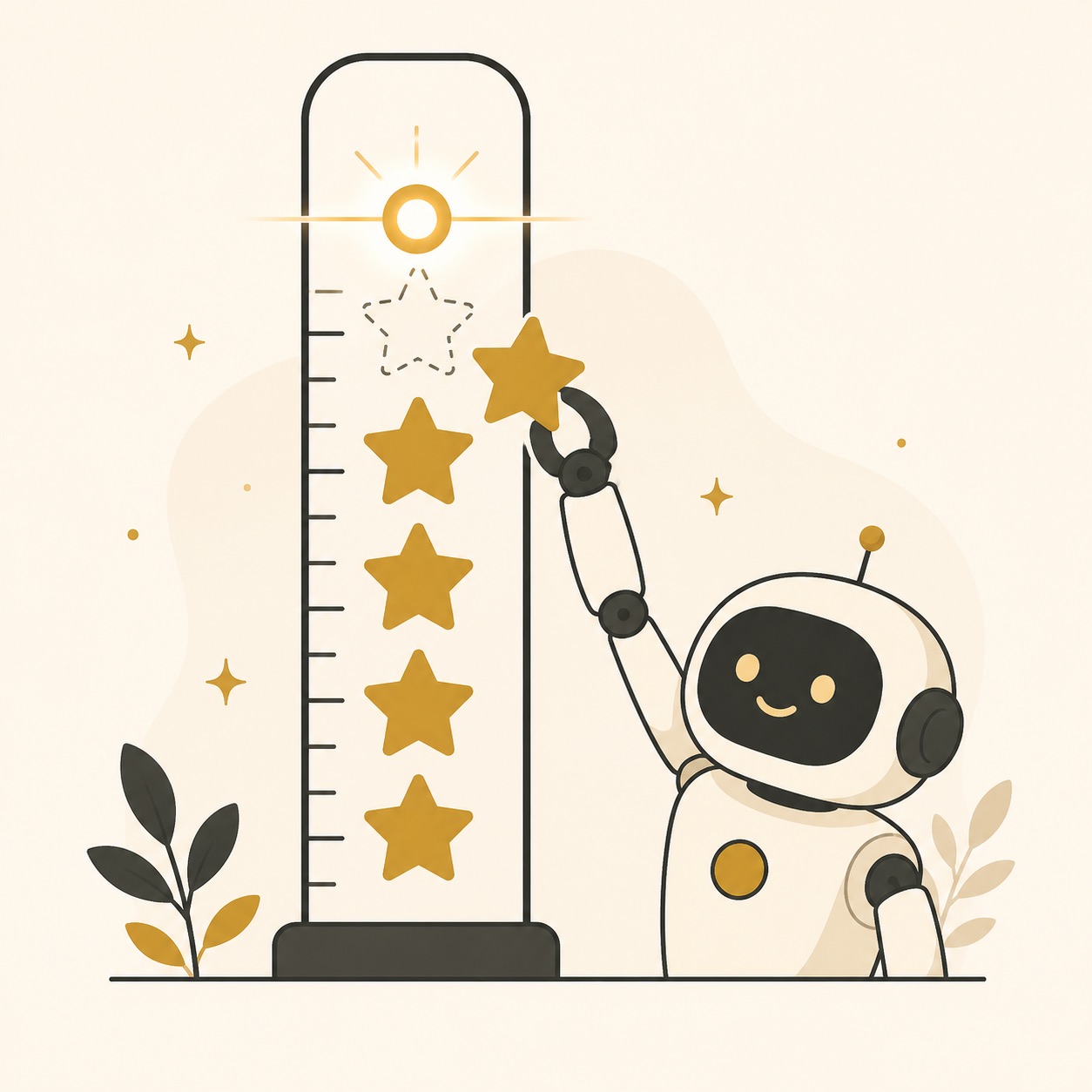 Review volume climbing toward the threshold where AI assistants start recommending a business