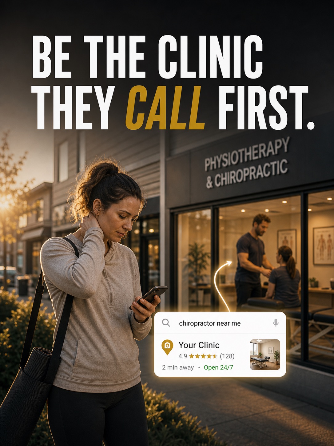 Your clinic ranked #1 on Google for 'chiropractor Vancouver'