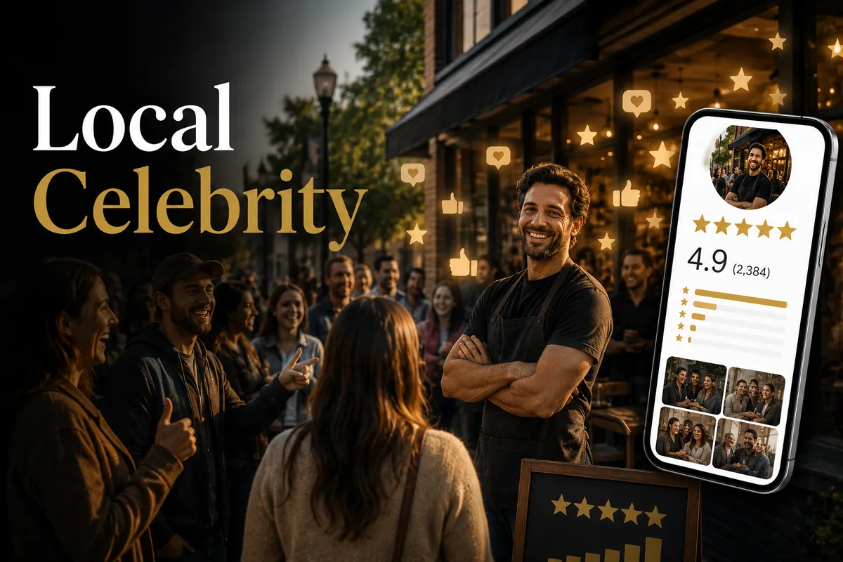 Become the local celebrity — a top-rated 4.9-star local business owner people flock to